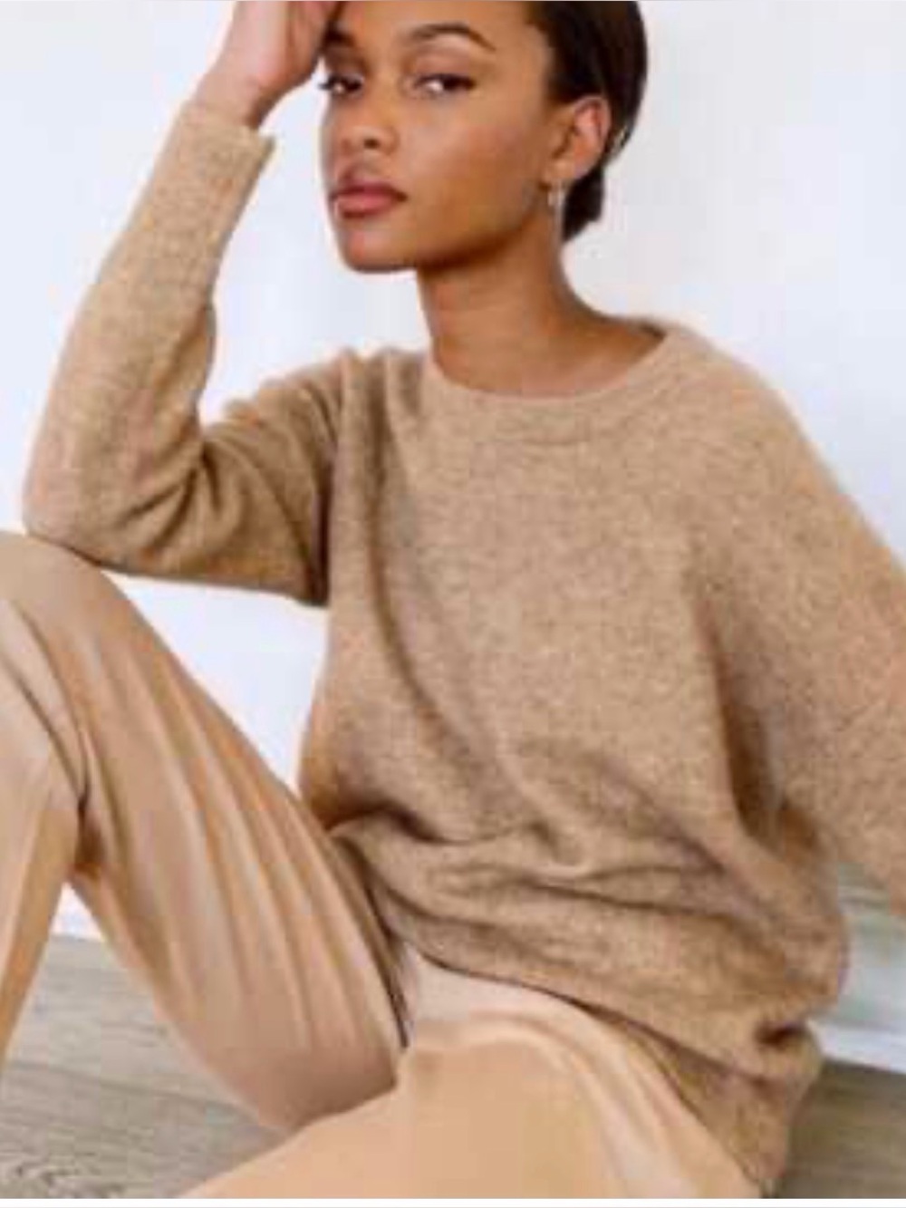 Aritzia Crewneck Women’s Sweater in Camel